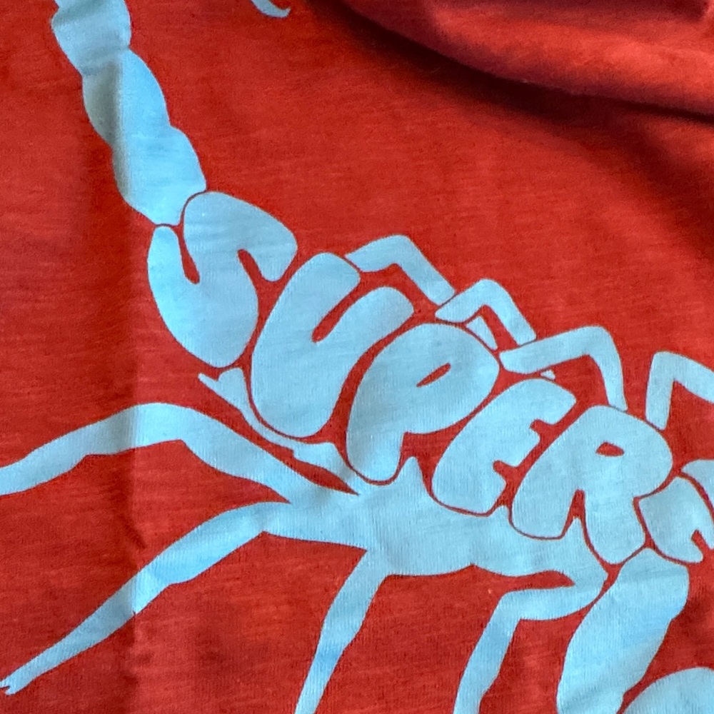 Mini Boden Long Sleeve Shirt - Red with Blue Scorpion - Picture 3 of 3